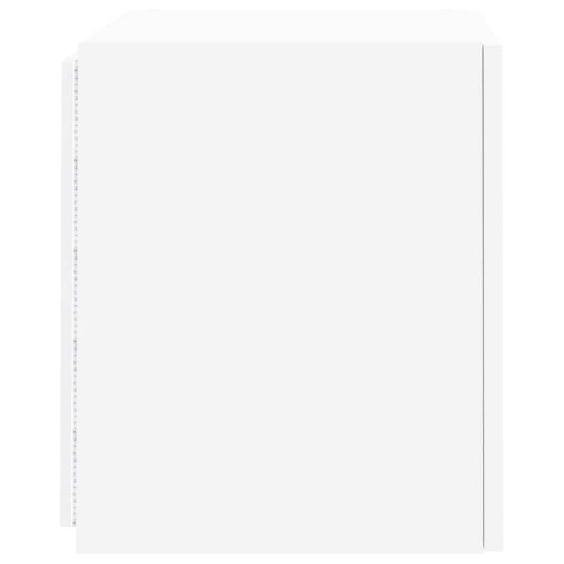 Ścienne szafki TV z LED, 2 szt., białe, 40,5x35x40 cm