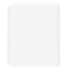Ścienne szafki TV z LED, 2 szt., białe, 40,5x35x40 cm