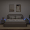 Ścienne szafki TV z LED, 2 szt., szarość betonu, 40,5x35x40 cm