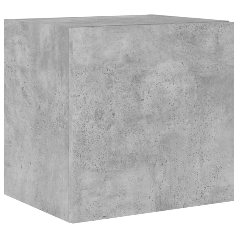 Ścienne szafki TV z LED, 2 szt., szarość betonu, 40,5x35x40 cm