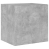 Ścienne szafki TV z LED, 2 szt., szarość betonu, 40,5x35x40 cm