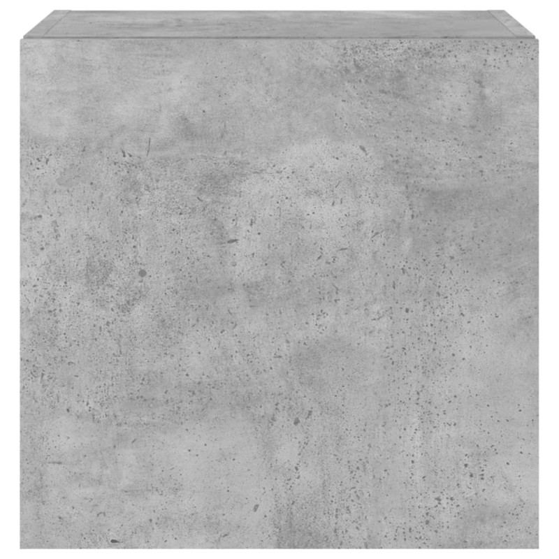 Ścienne szafki TV z LED, 2 szt., szarość betonu, 40,5x35x40 cm