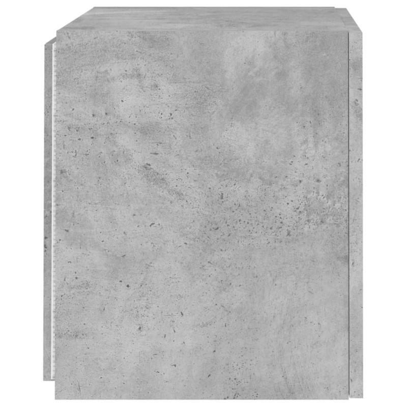 Ścienne szafki TV z LED, 2 szt., szarość betonu, 40,5x35x40 cm