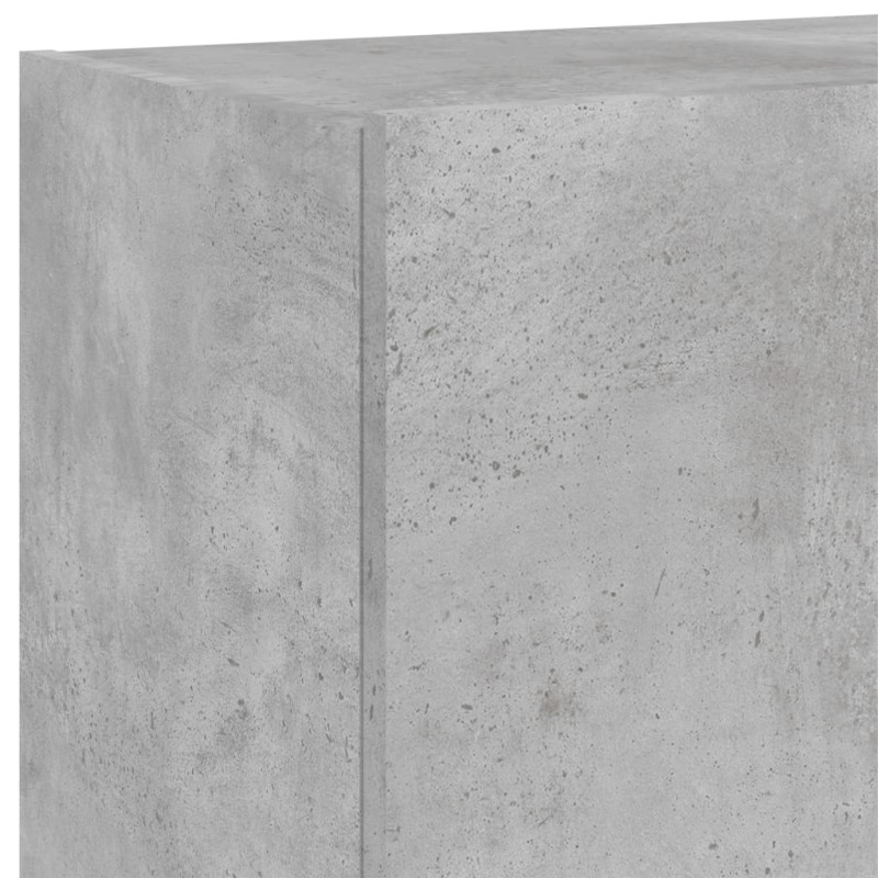 Ścienne szafki TV z LED, 2 szt., szarość betonu, 60x35x41 cm