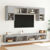 Szafki TV, z LED, 2 szt., szarość betonu, 100x30x30 cm