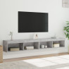 Szafki TV, z LED, 2 szt., szarość betonu, 100x30x30 cm