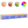 Szafki TV, z LED, 2 szt., kolor dąb sonoma, 100x30x30 cm