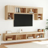 Szafki TV, z LED, 2 szt., kolor dąb sonoma, 100x30x30 cm