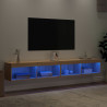 Szafki TV, z LED, 2 szt., kolor dąb sonoma, 100x30x30 cm