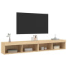 Szafki TV, z LED, 2 szt., kolor dąb sonoma, 100x30x30 cm