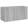 Ścienna szafka TV z LED, szary dąb sonoma, 80x35x41 cm