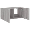 Ścienna szafka TV z LED, szary dąb sonoma, 80x35x41 cm