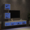 5-częściowy zestaw mebli TV z LED, biały
