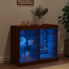 Szafka z oświetleniem LED, brązowy dąb, 81x37x67 cm