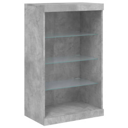 Szafka z oświetleniem LED, szarość betonu, 60,5x37x100 cm