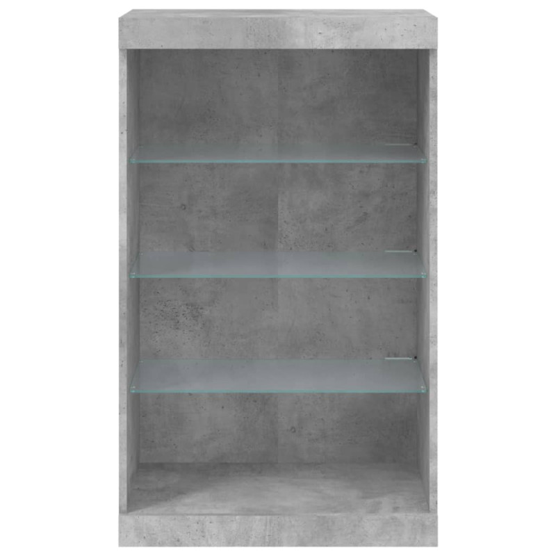Szafka z oświetleniem LED, szarość betonu, 60,5x37x100 cm