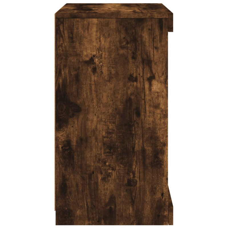 Szafka z oświetleniem LED, przydymiony dąb, 41x37x67 cm