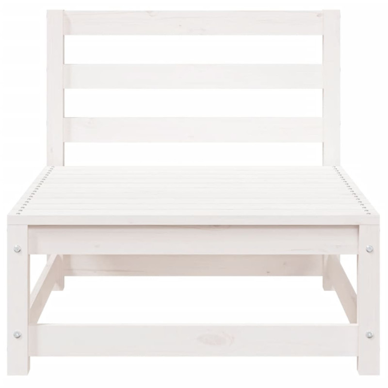 Sofa ogrodowa bez podłokietników, biała, 70x70x67 cm, sosnowa