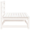 Sofa ogrodowa bez podłokietników, biała, 70x70x67 cm, sosnowa