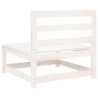Sofa ogrodowa bez podłokietników, biała, 70x70x67 cm, sosnowa