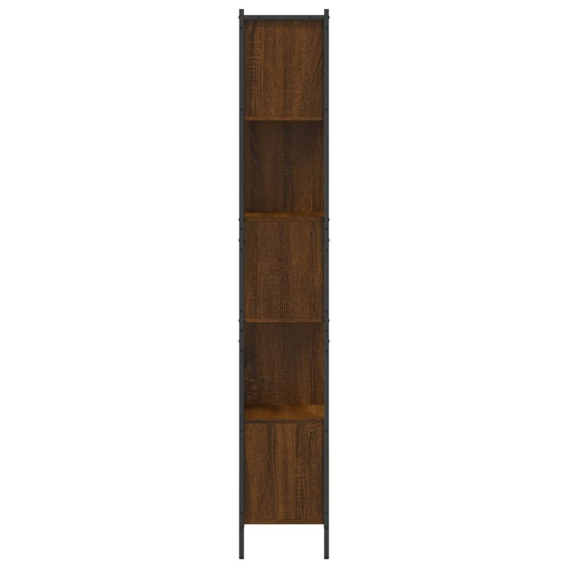 Regał, brązowy dąb, 72x28x172 cm, materiał drewnopochodny