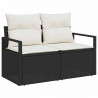 Zestaw Sof na Ogród 7 pcs Brązowy i Kremowy polirattan