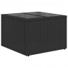 Zestaw Sof na Ogród 8 pcs Czarny i kremowy polirattan
