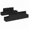 Zestaw Sof na Ogród z poduszką 8 pcs Czarny polirattan