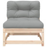 Ogrodowa sofa bez podłokietników, z poduszkami i podnóżkami