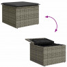 Zestaw Sof z poduszką 6 pcs Jasnoszary polirattan