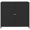 Szafka ogrodowa, czarna, 83x45x76 cm, polirattan