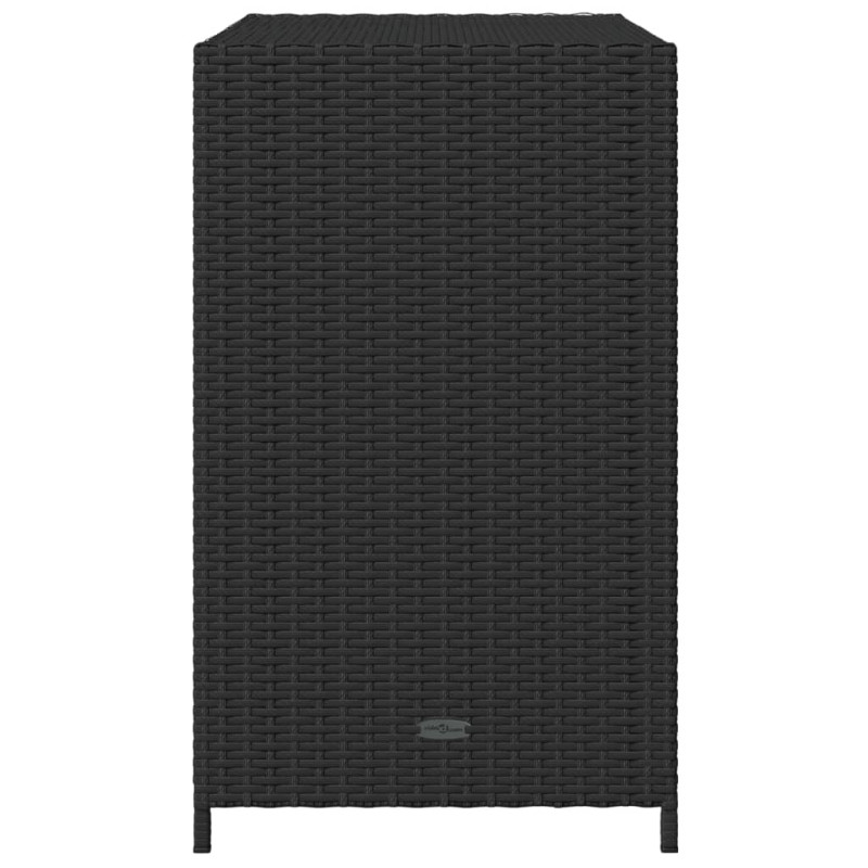 Szafka ogrodowa, czarna, 83x45x76 cm, polirattan