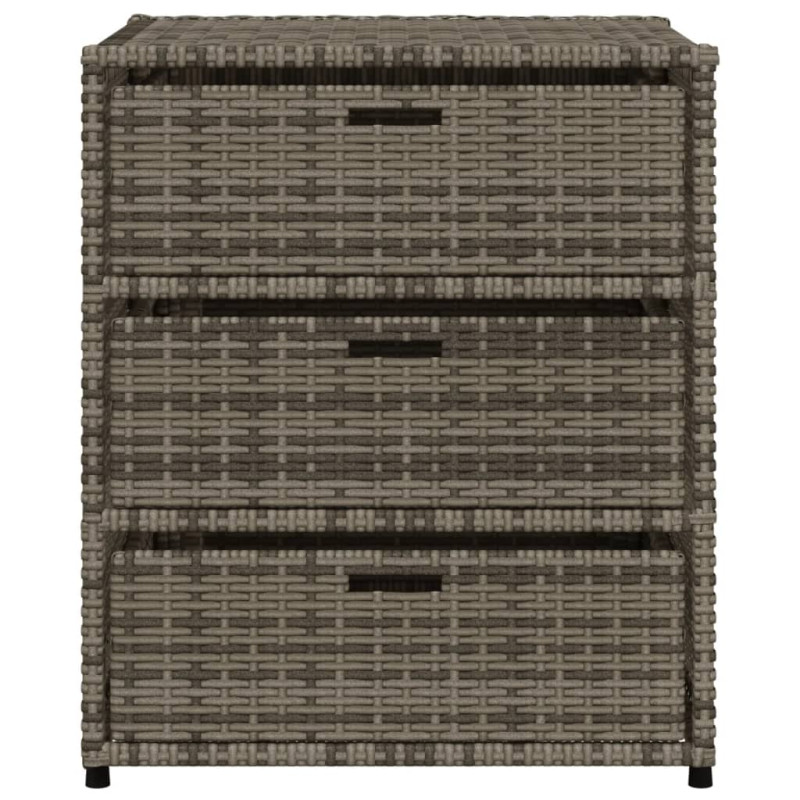 Szafka ogrodowa, szara, 55x59x69 cm, polirattan