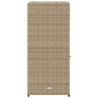Szafka ogrodowa, beżowa, 55x55x111 cm, polirattan