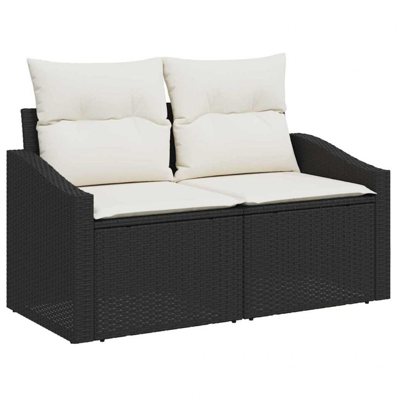 Zestaw Sof na Ogród Brązowy i Kremowy polirattan