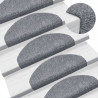 Samoprzylepne nakładki na schody, 10 szt., szare, 65x21x4 cm