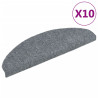 Samoprzylepne nakładki na schody, 10 szt., szare, 65x21x4 cm