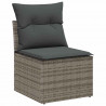 Zestaw Sof na Ogród z poduszką 10 pcs Szary Technorattan