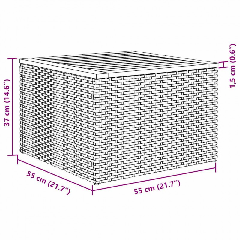 Zestaw Sof na Ogród z poduszką 10 pcs Szary Technorattan