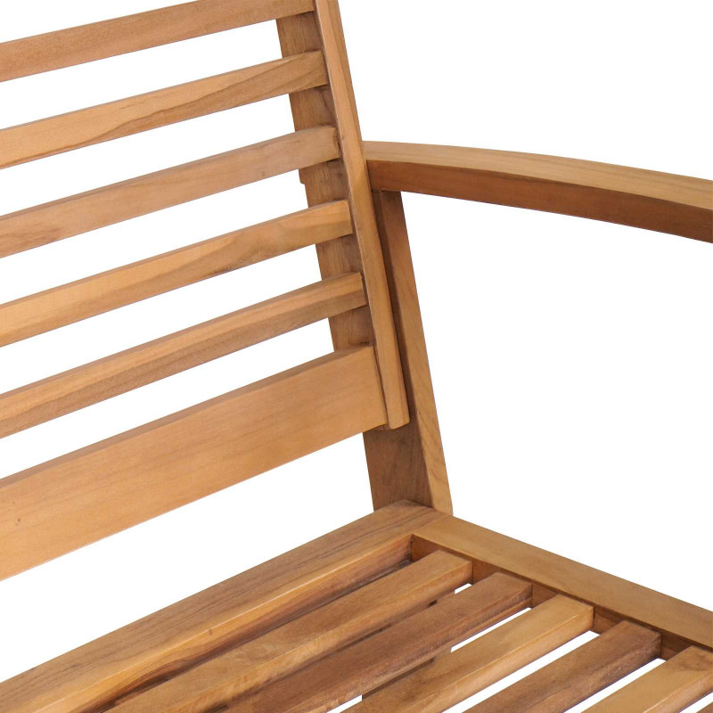 Zestaw Sof na Ogród 3 pcs Naturalny Lite drewno teakowe