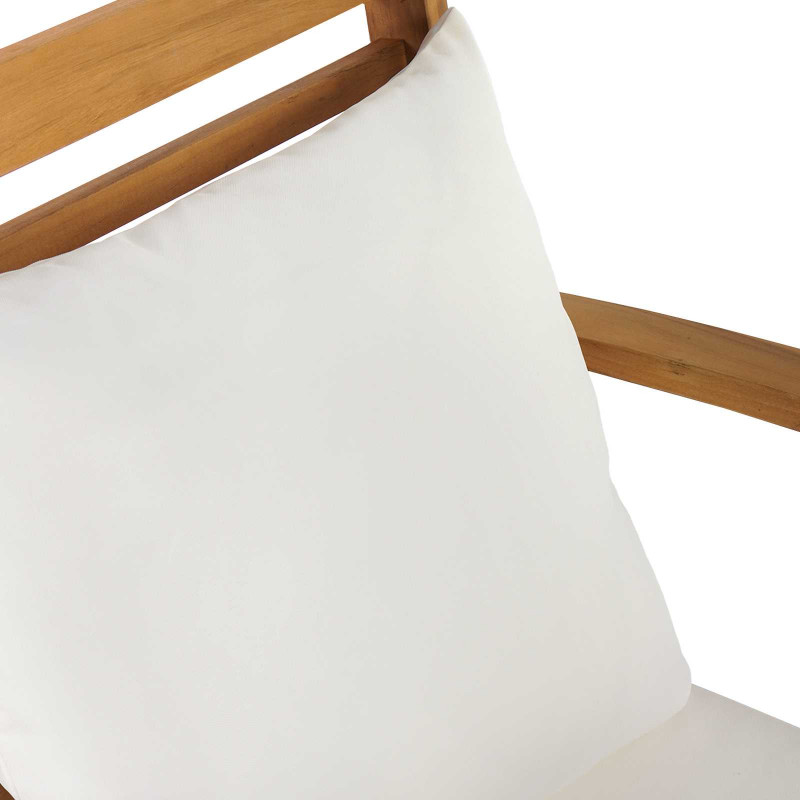 Zestaw Sof na Ogród 3 pcs Naturalny Lite drewno teakowe