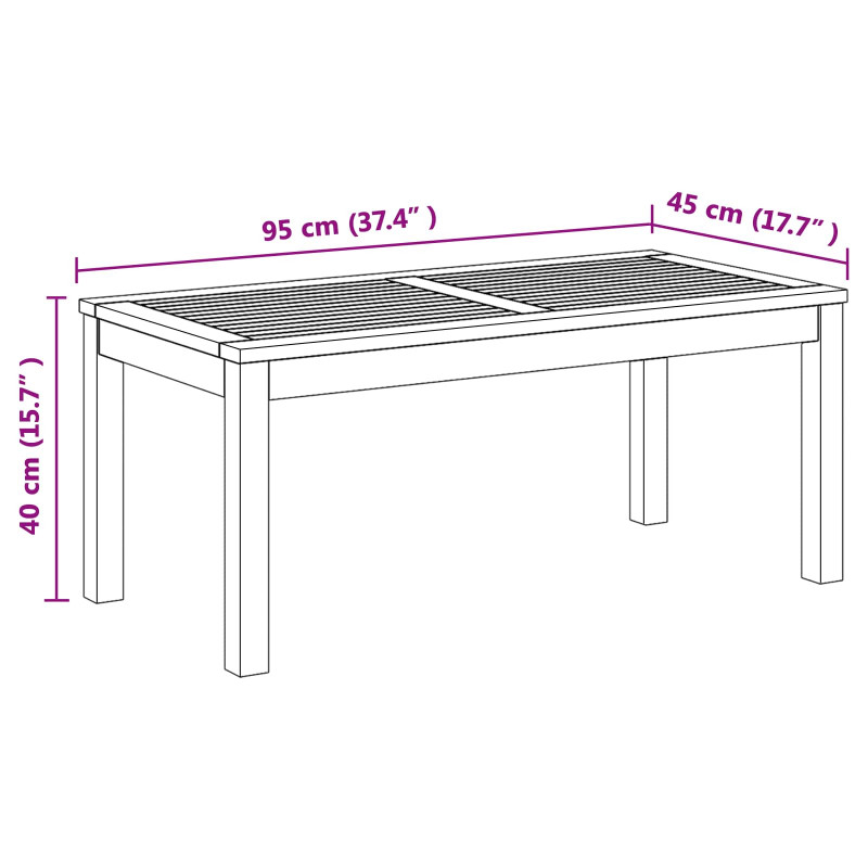 Zestaw Sof na Ogród 3 pcs Naturalny Lite drewno teakowe