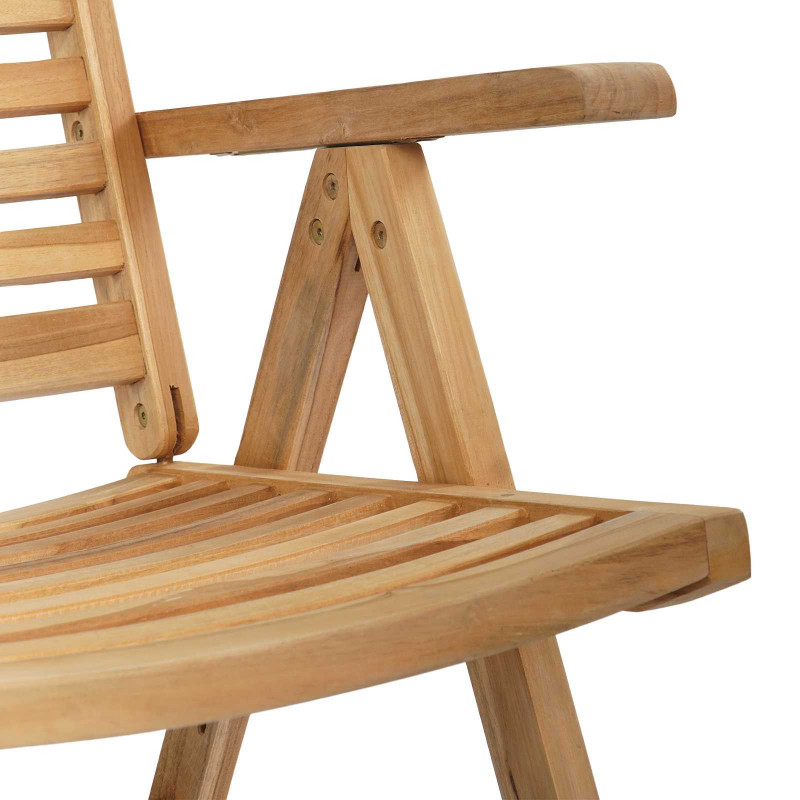 Zestaw do jadalni w ogrodzie 7 pcs Brązowy Lite drewno teakowe
