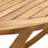 Zestaw do jadalni w ogrodzie 7 pcs Brązowy Lite drewno teakowe