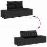 Zestaw Sof na Ogród 7 pcs Czarny