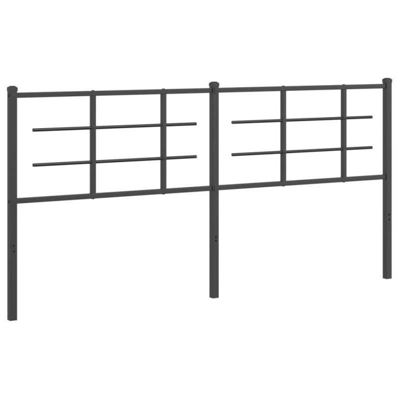 Metalowe wezgłowie, czarne, 180 cm