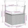 Zestaw Sof na Ogród 11 pcs Szary