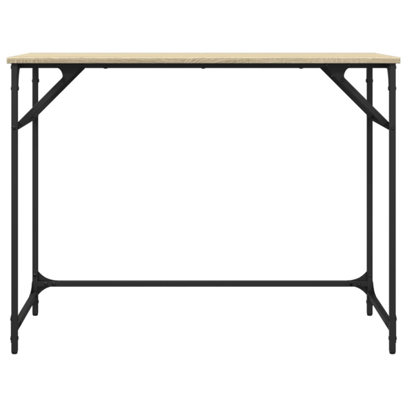 Biurko, dąb sonoma, 100x45x76 cm, materiał drewnopochodny, stal