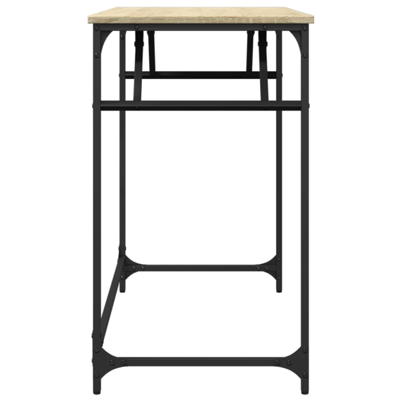 Biurko, dąb sonoma, 100x45x76 cm, materiał drewnopochodny, stal