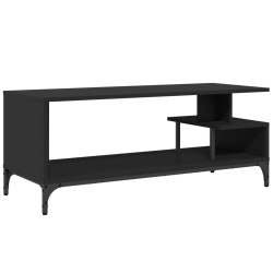 Szafka RTV, czarna, 102x40x41 cm, materiał drewnopochodny, stal